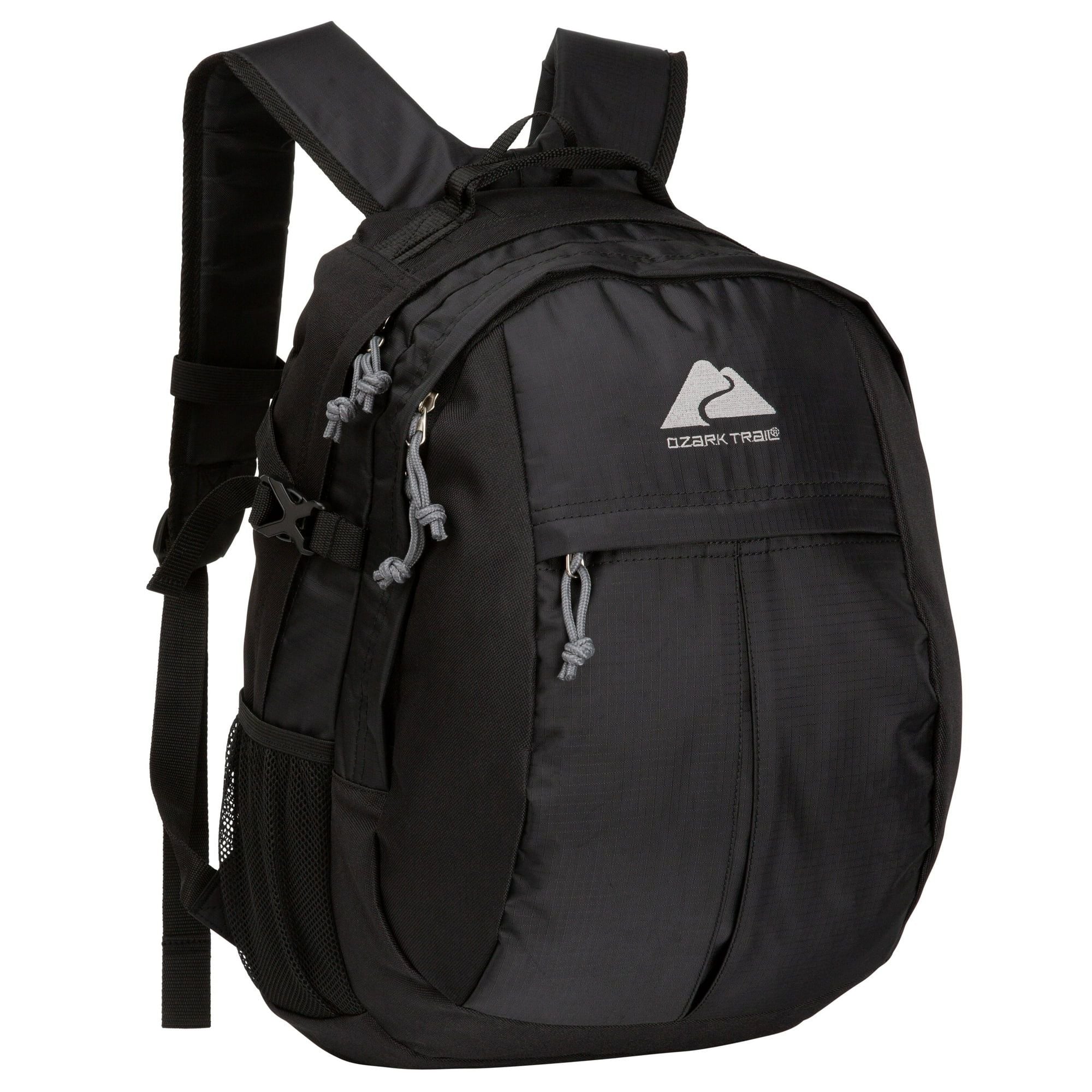 25L Hiker Backpack – Black, Hydration Compatible Daypack with Adjustable Straps and Organizer Pockets, Unisex