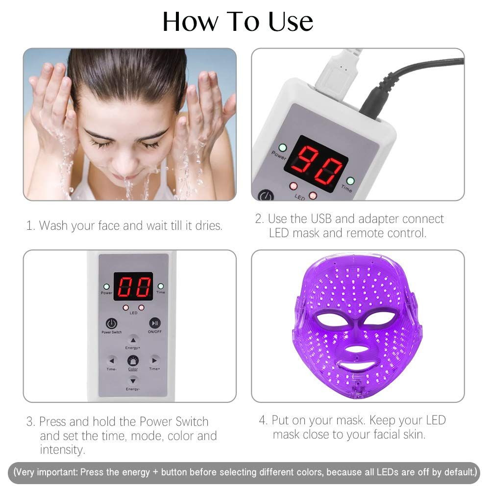 7 Colors LED Facial Mask Red Light Therapy Masks EMS Photon Therapy Face Neck Lifting Beauty Device Professional Facial Products Home Use Beauty Devices