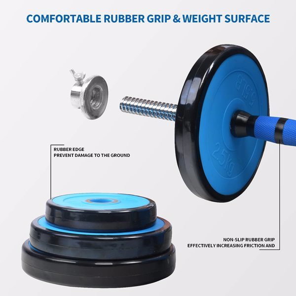 Adjustable Weights Dumbbells Barbell Set