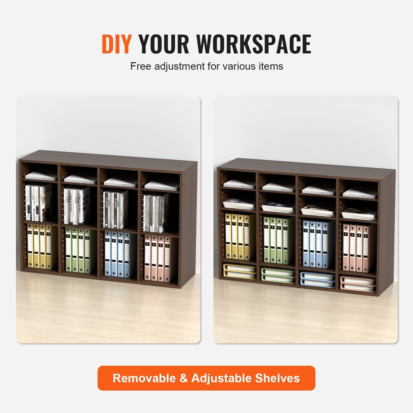 VEVOR Literature Organizers Certified Brown