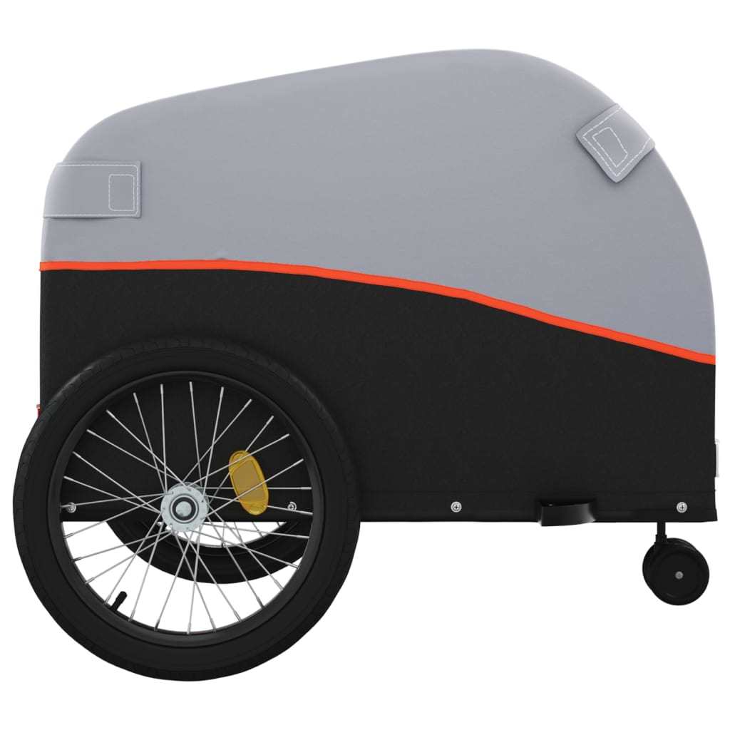 Bike Trailer Black and Orange 99.2 lb Iron