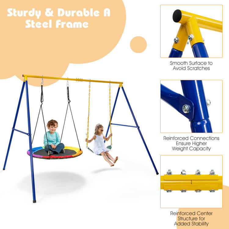 Shaped Swing Stand with Anti-Slip Footpads