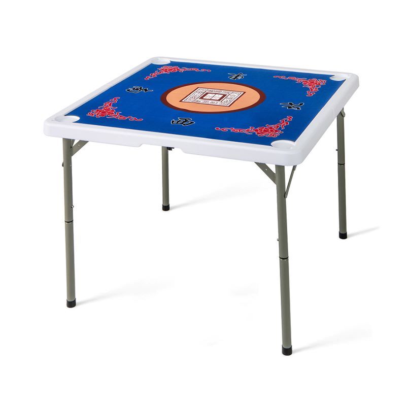 Folding Mahjong Table with Cup Holders for Game Room