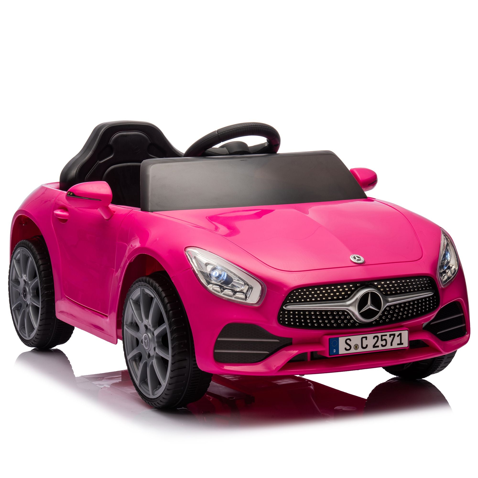 Licensed Mercedes-Benz CLS 350,12V Kids Ride On Toy Car w/Parents Control,2wd,Four-wheel suspension,Music,Bluetooth,LED Light,USB,Power display,Volume adjustment,Speeds 1.24-3.11MPH for Kids Aged 2-4.