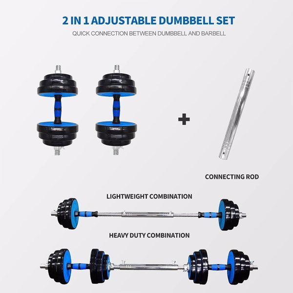 Adjustable Weights Dumbbells Barbell Set