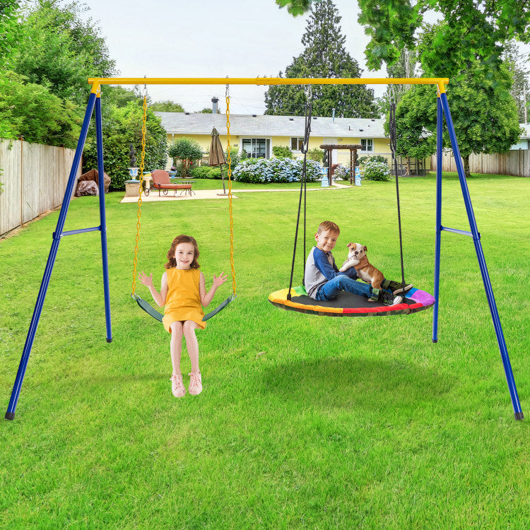 Shaped Swing Stand with Anti-Slip Footpads