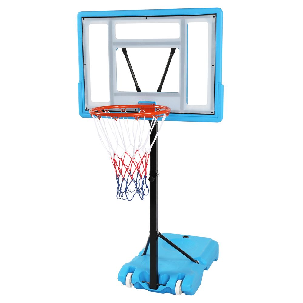 PVC Transparent Board Basket Frame Adjustable 115-135cm Perfect Basketball Hoop for poolside game XH