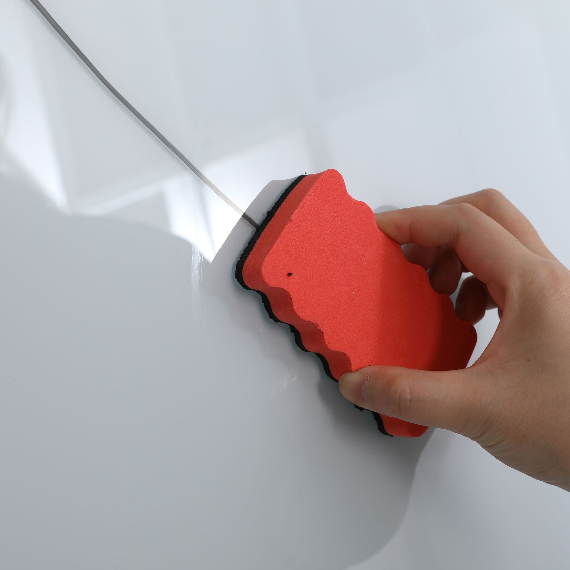 Removable Adjustable Height Tempered Glass Whiteboard, Magnetic Dry Erase Whiteboard, 36' x 24', Home School Supplies or Home Office Decor Includes 2 Magnets 2 Markers 1 Eraser