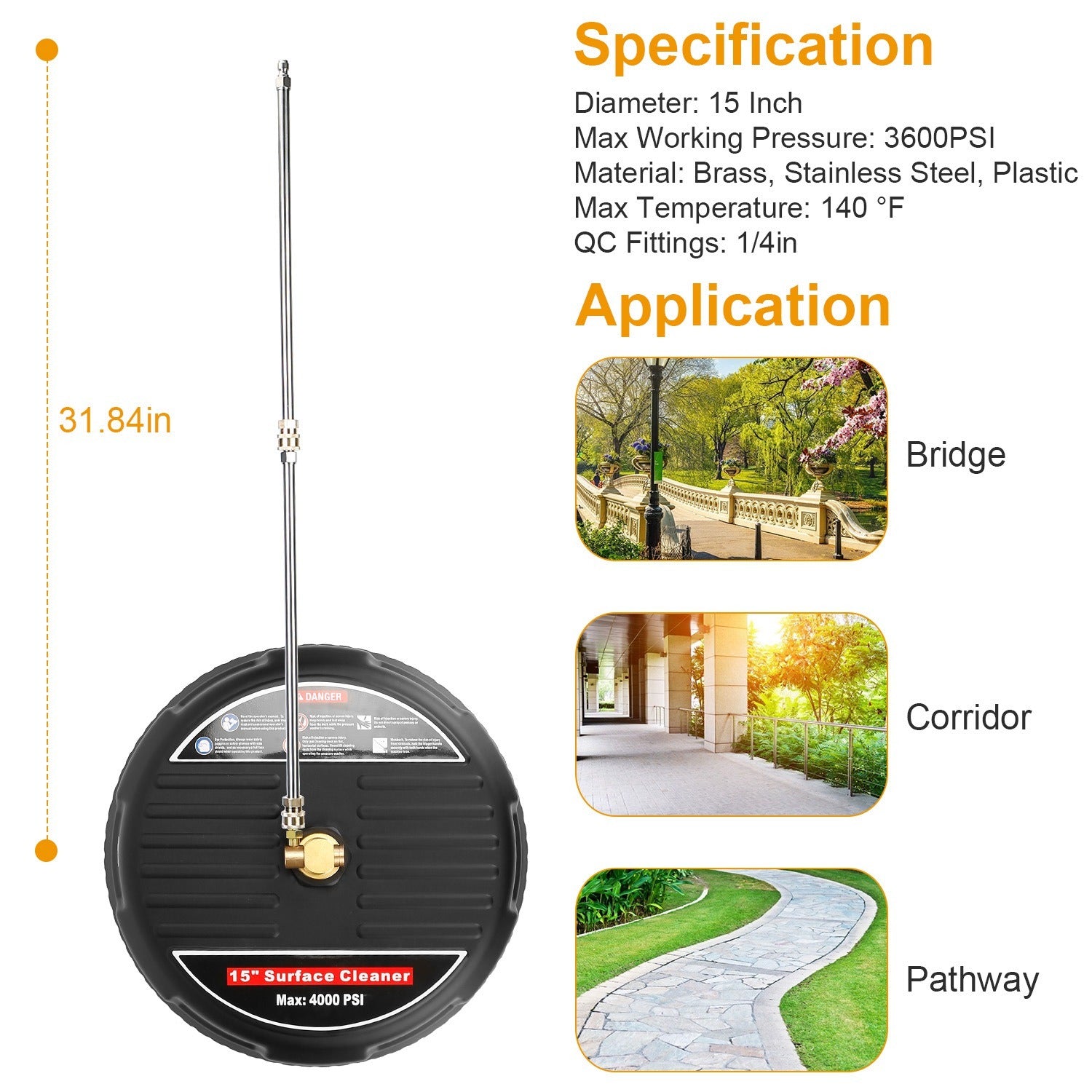 Pressure Washer Flat Surface Cleaner