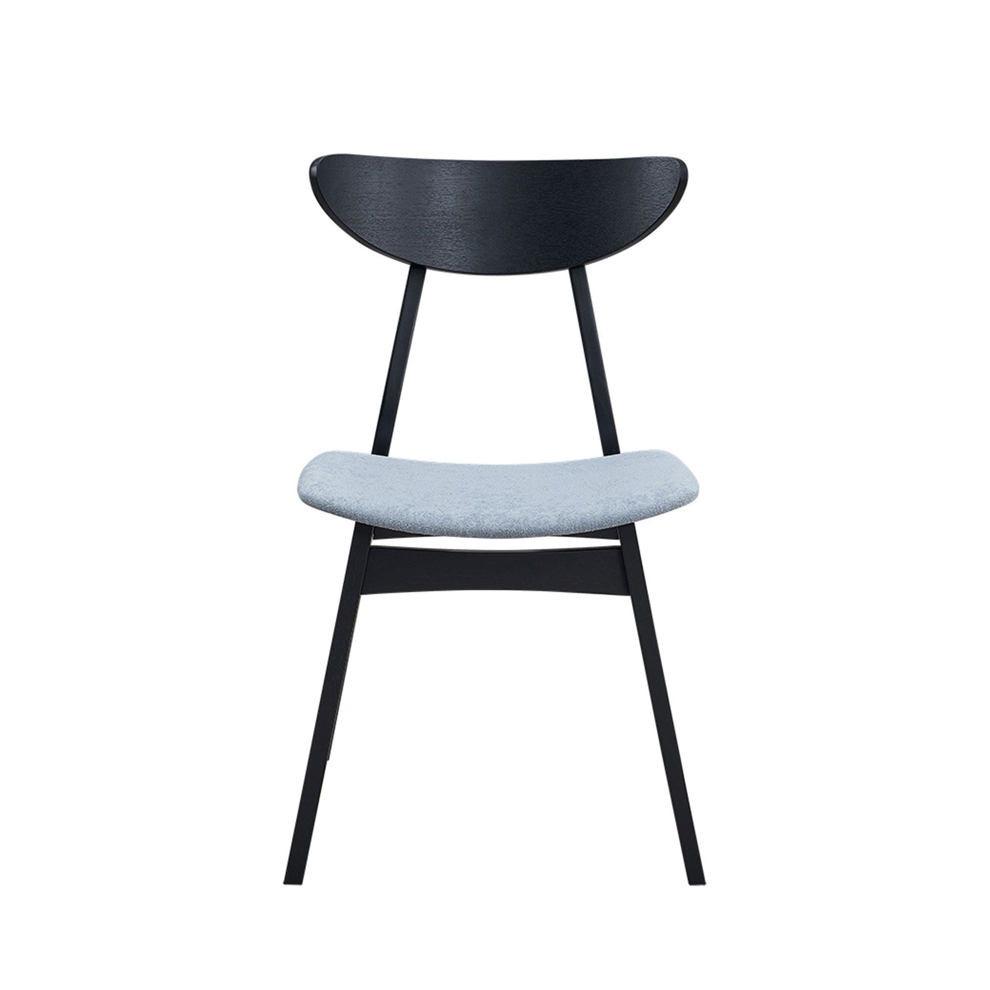 Wooden Dining Chairs Set of 2, Modern Soft Upholstered Kitchen Side Chairs,Wooden Frame Kitchen Chairs for Dining Room,Living Room,Restaurant,Black