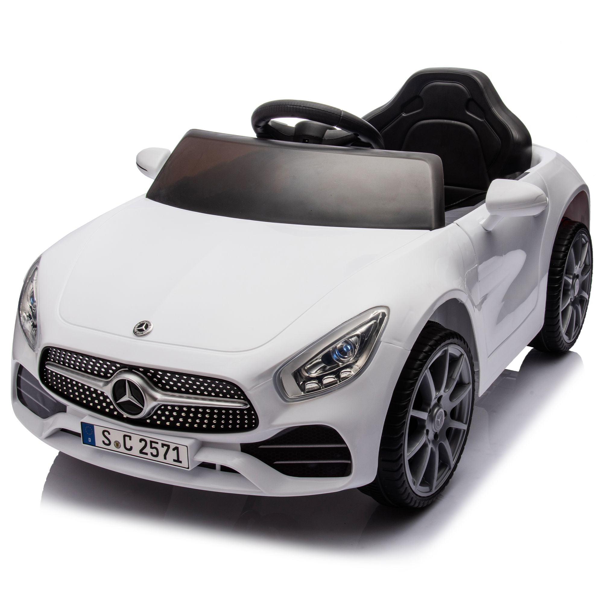 Licensed Mercedes-Benz CLS 350,12V Kids Ride On Toy Car w/Parents Control,2wd,Four-wheel suspension,Music,Bluetooth,LED Light,USB,Power display,Volume adjustment,Speeds 1.24-3.11MPH for Kids Aged 2-4.