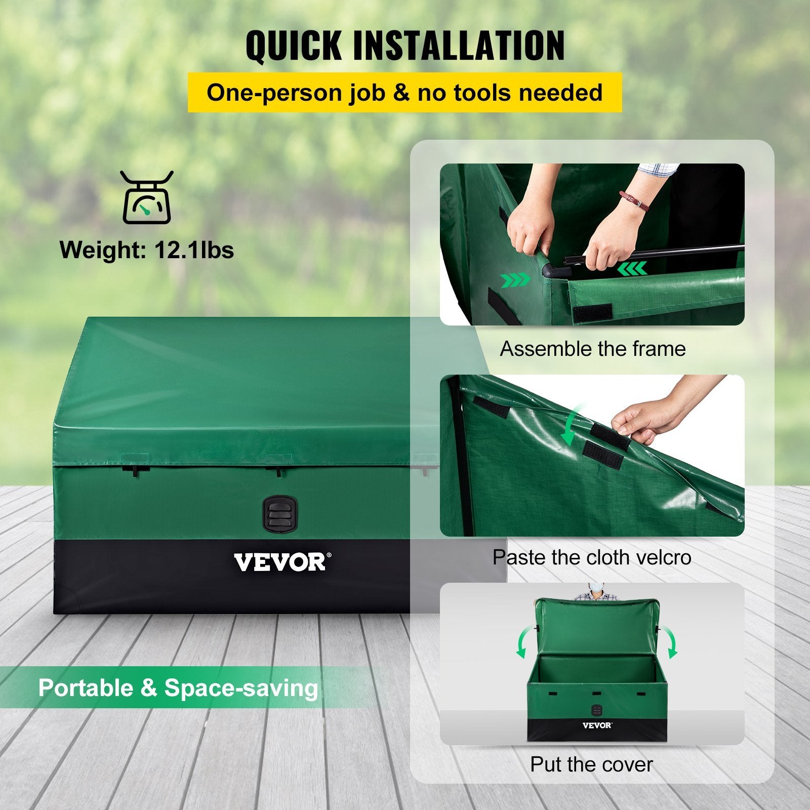 VEVOR Outdoor Storage Box Patio Gallon Waterproof