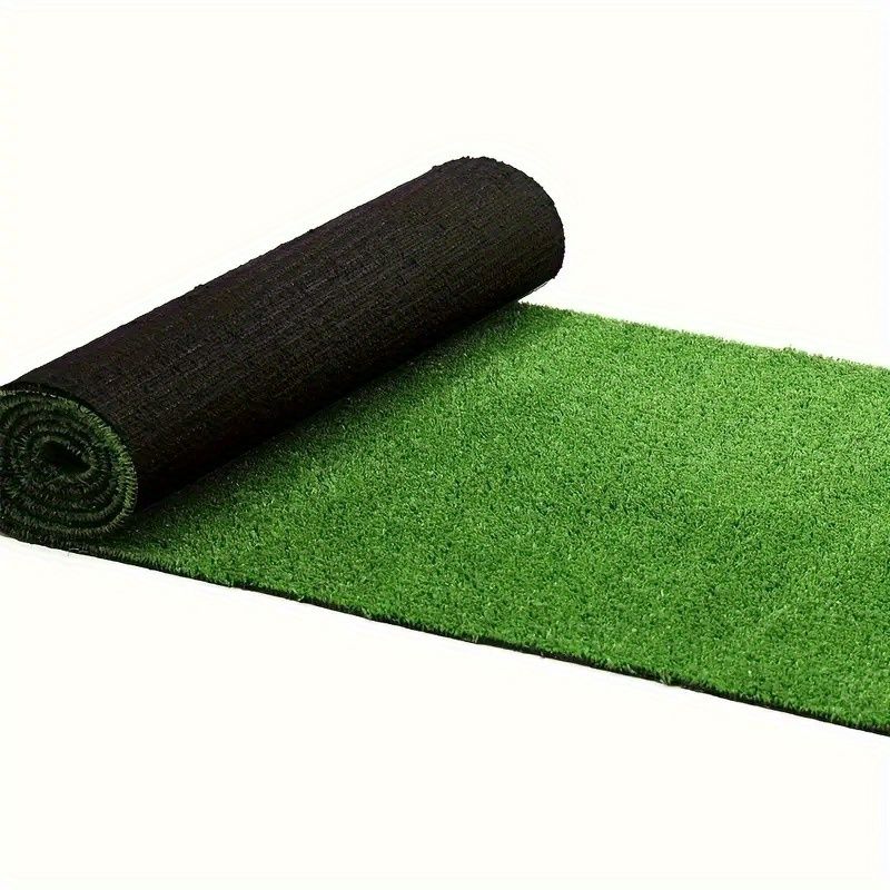 Realistic artificial grass 3.28 feet X 9.84 feet green artificial turf carpet 1.2 inches pile height fake grass mat indoor and outdoor lawn landscape, used for gardens, balconies, with drainage holes