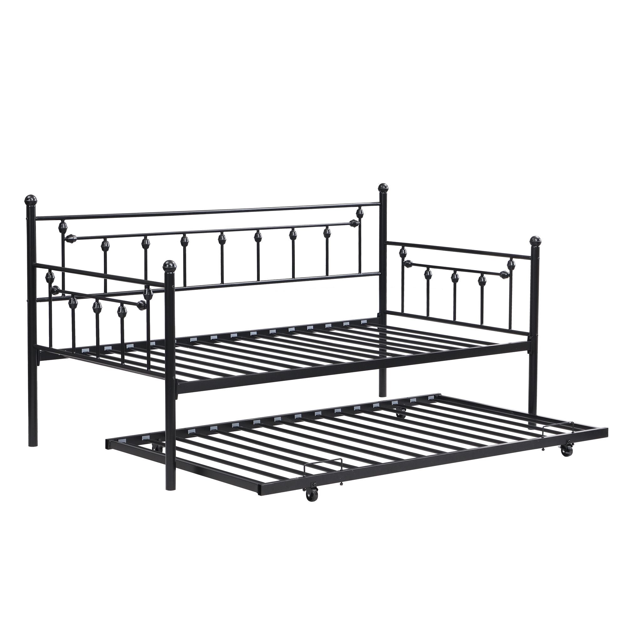 Daybed with trundle, BLACK