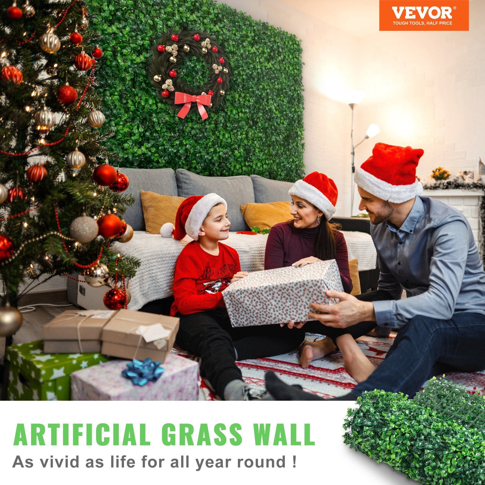 Grass Wall Panels for Garden Fence Backyard