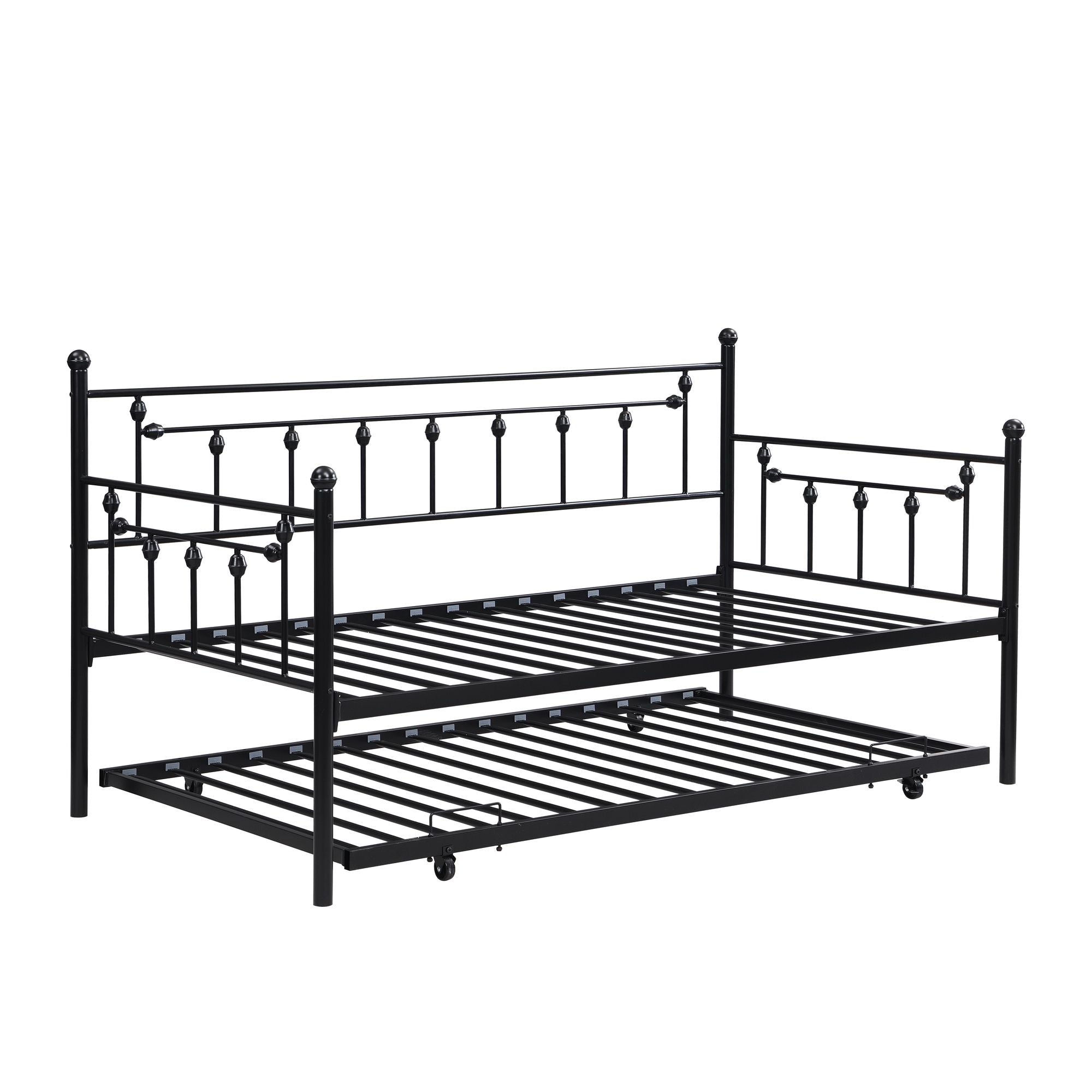 Daybed with trundle, BLACK