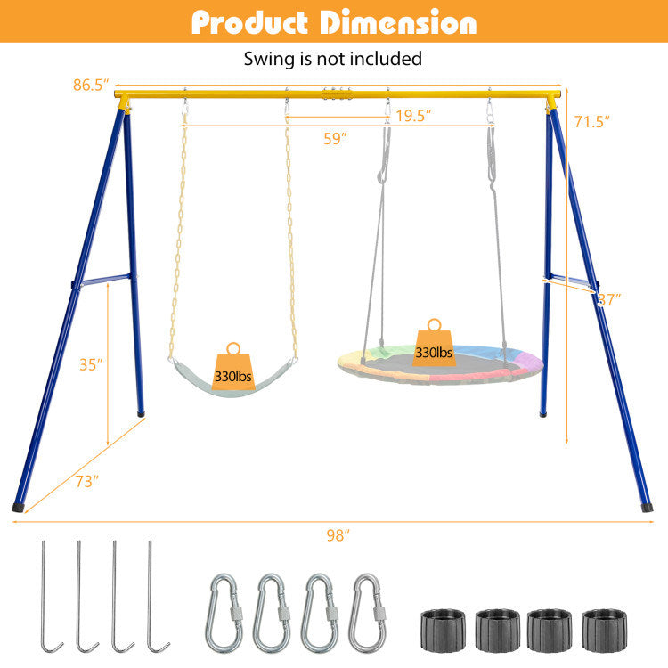Shaped Swing Stand with Anti-Slip Footpads