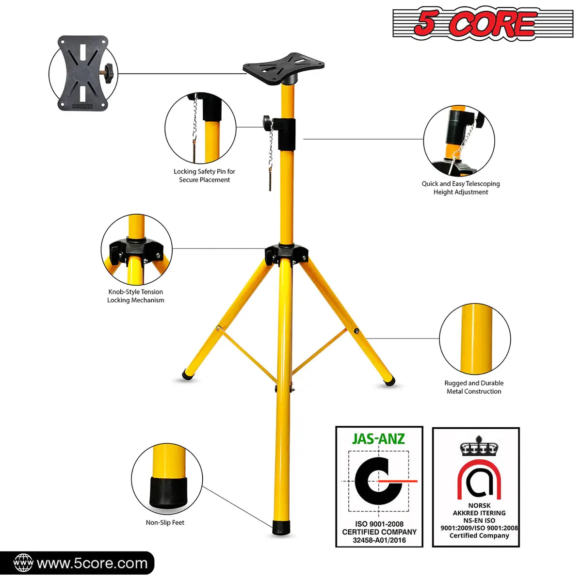 Adjustable Speaker Stand Tripod Floor