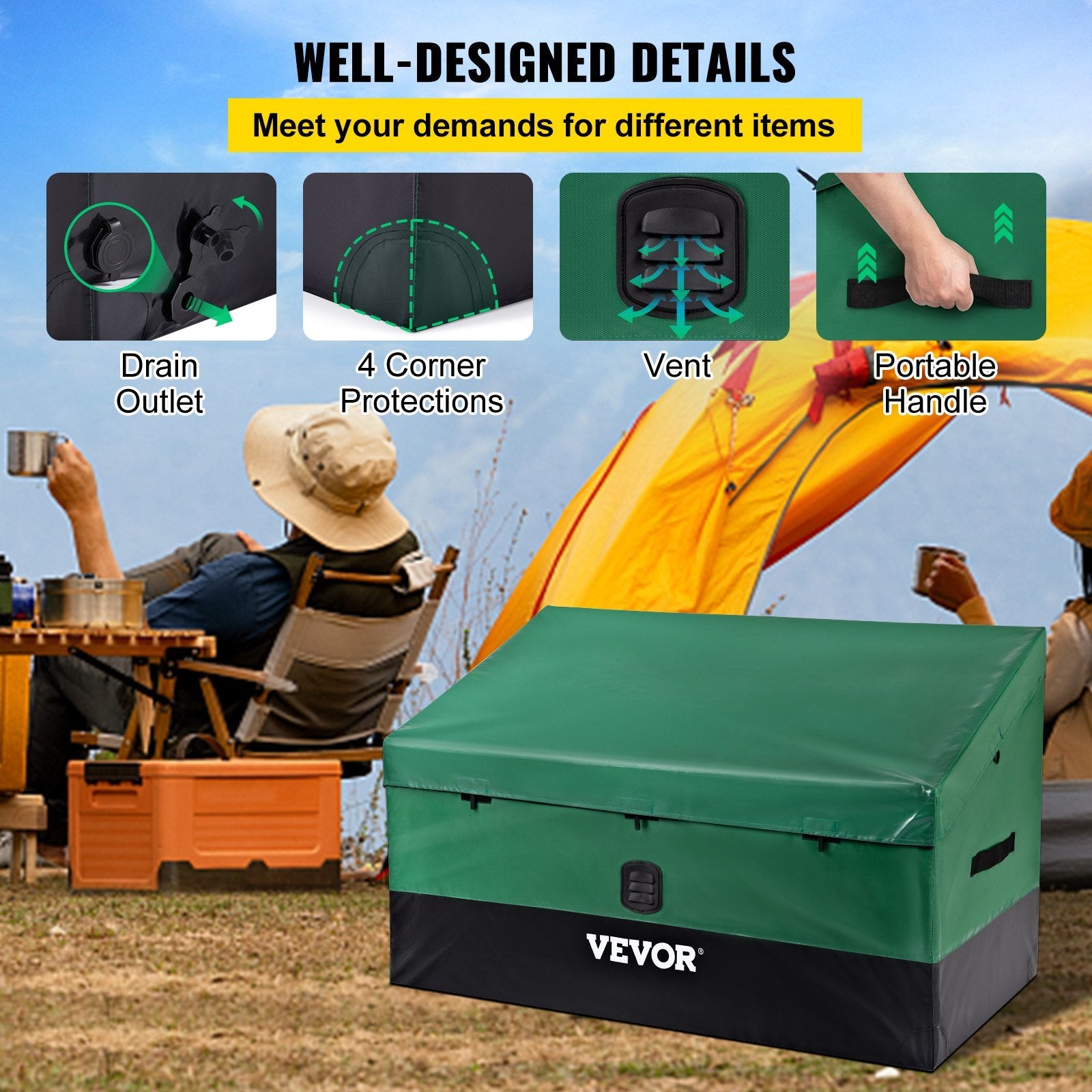 VEVOR Outdoor Storage Box Patio Gallon Waterproof