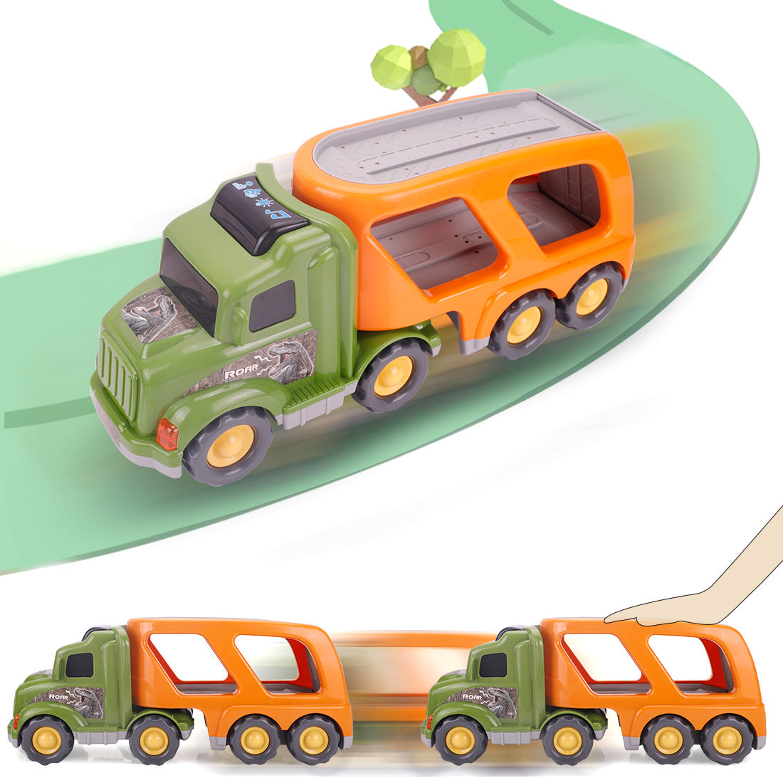 Car Transport Truck with Sound and Light