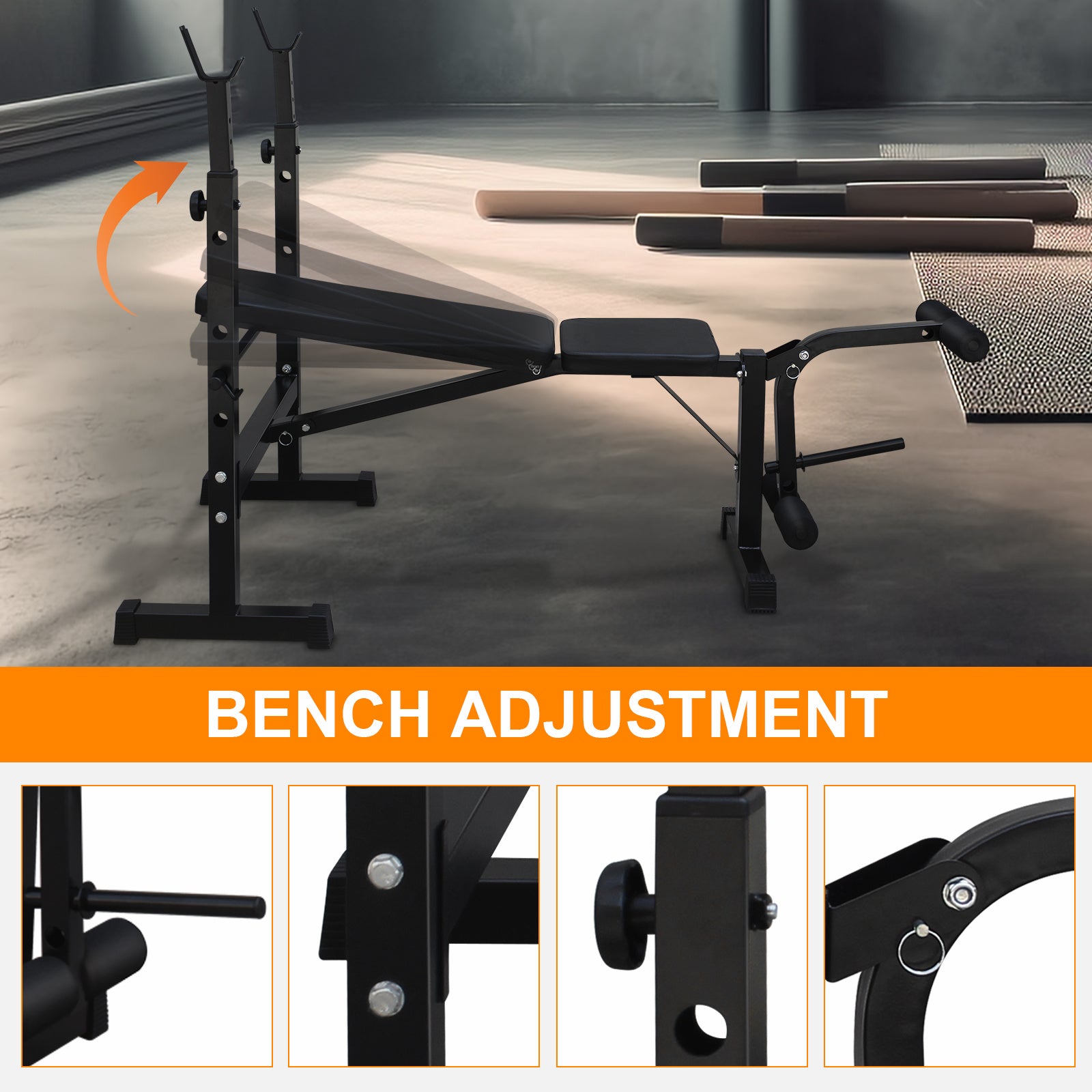 Olympic Weight Bench Gym Full-Body Workout