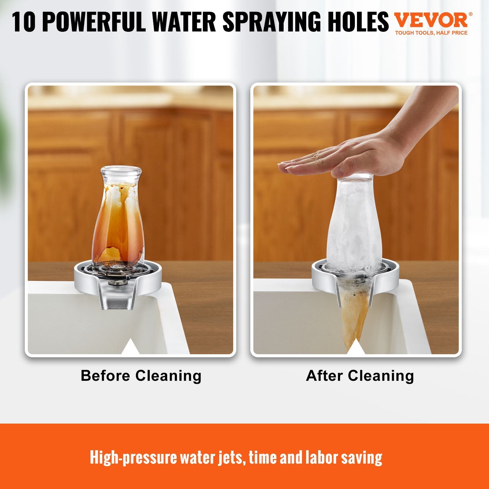 VEVOR Glass Rinser Faucet Cup Washer