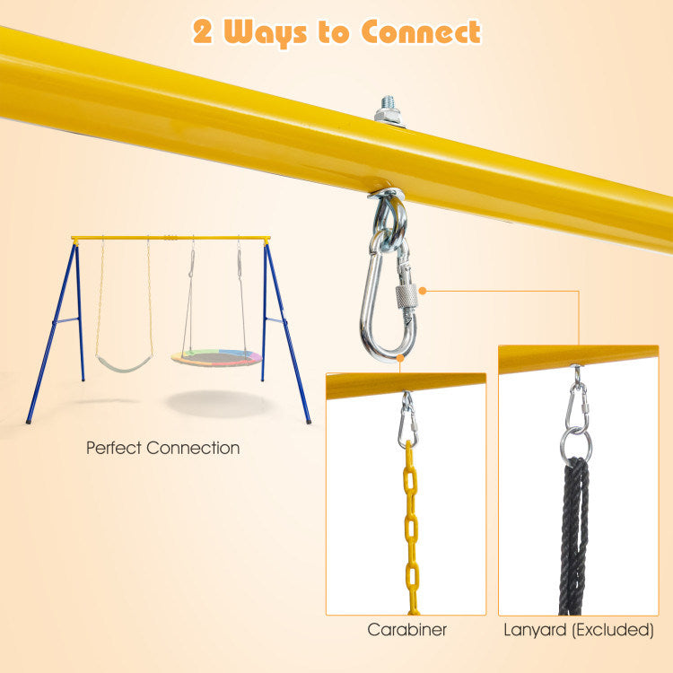 Shaped Swing Stand with Anti-Slip Footpads