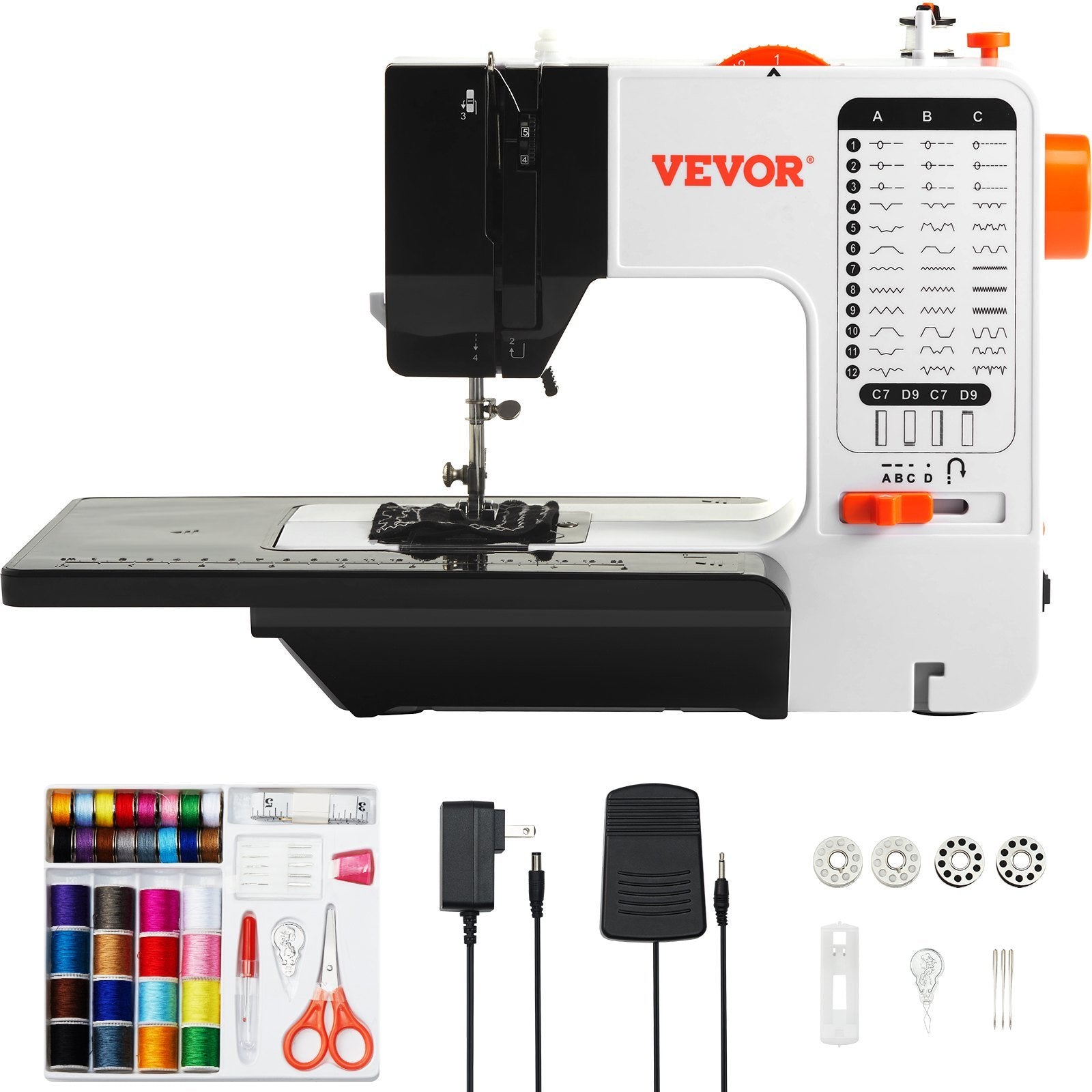 VEVOR Sewing Machine 38 Stitches Extension Table