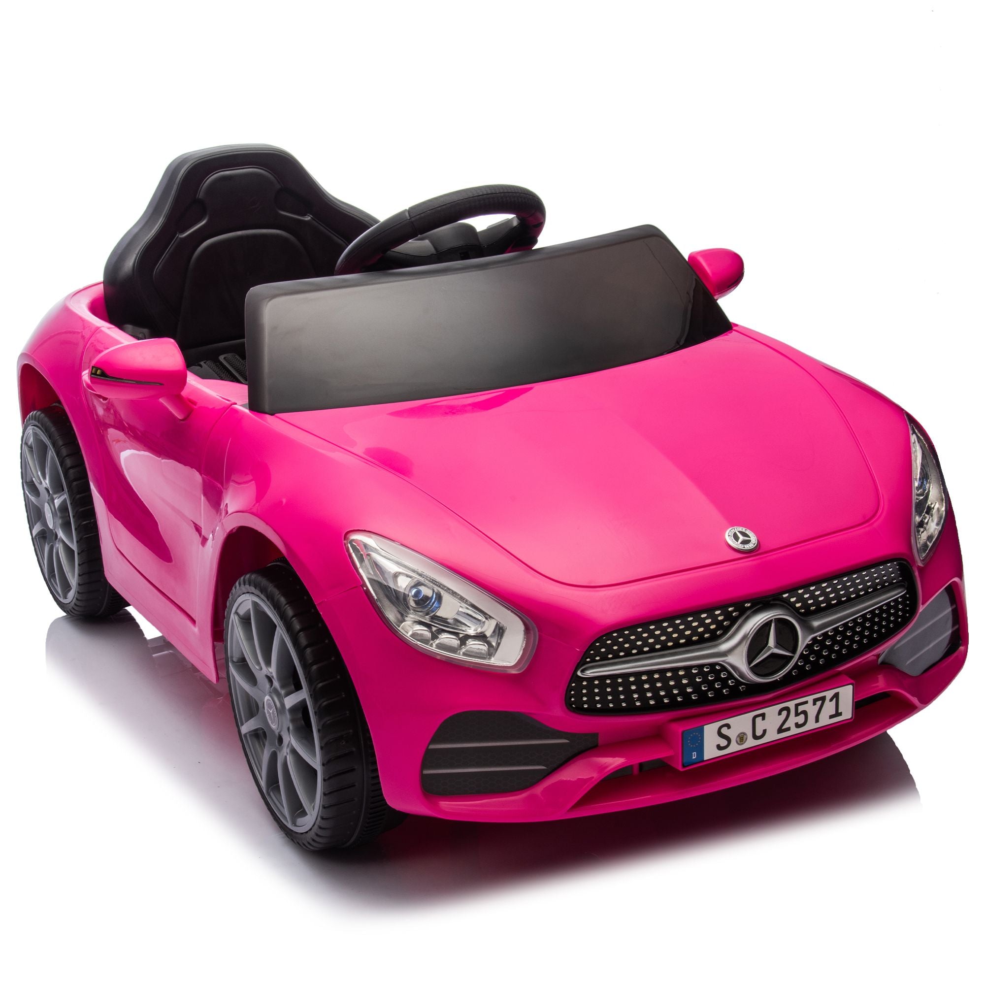 Licensed Mercedes-Benz CLS 350,12V Kids Ride On Toy Car w/Parents Control,2wd,Four-wheel suspension,Music,Bluetooth,LED Light,USB,Power display,Volume adjustment,Speeds 1.24-3.11MPH for Kids Aged 2-4.
