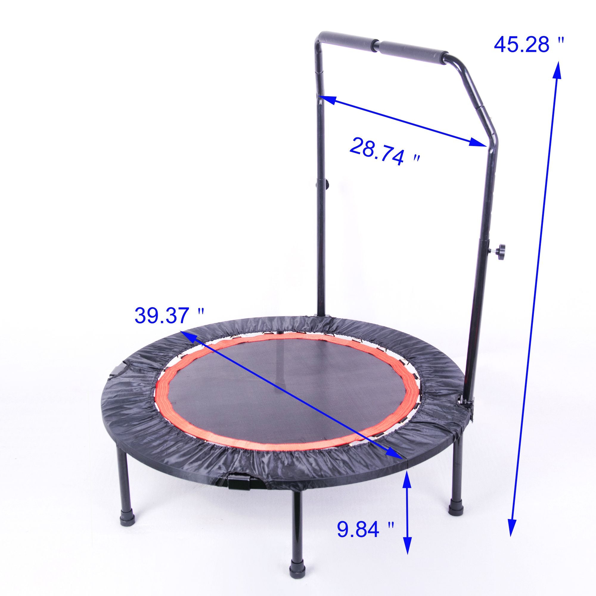 40 Inch Mini Exercise Trampoline for Adults or Kids - Indoor Fitness Rebounder Trampoline with Safety Pad | Max. Load 300LBS