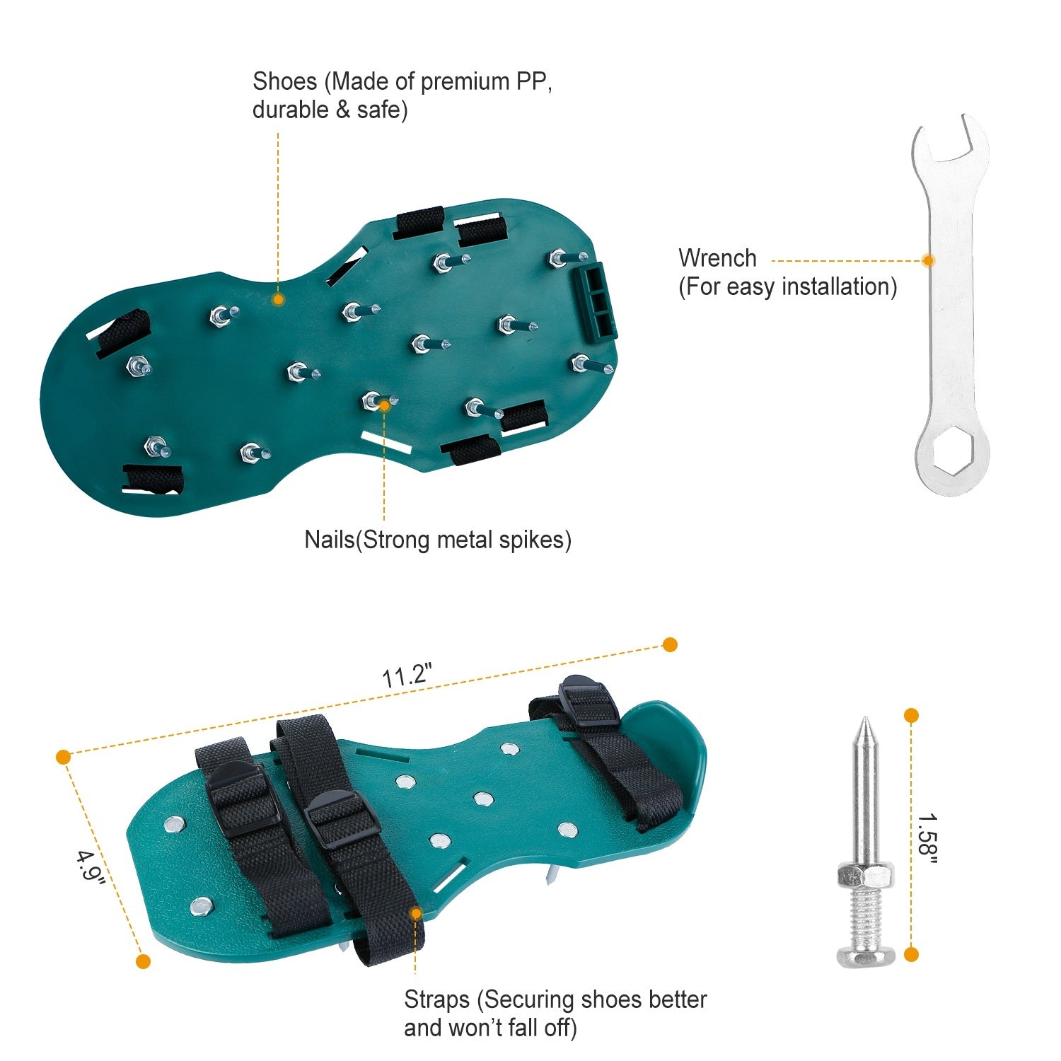 Lawn Aerator Shoes Grass for Lawn Garden
