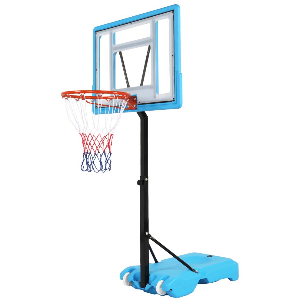 PVC Transparent Board Basket Frame Adjustable 115-135cm Perfect Basketball Hoop for poolside game XH