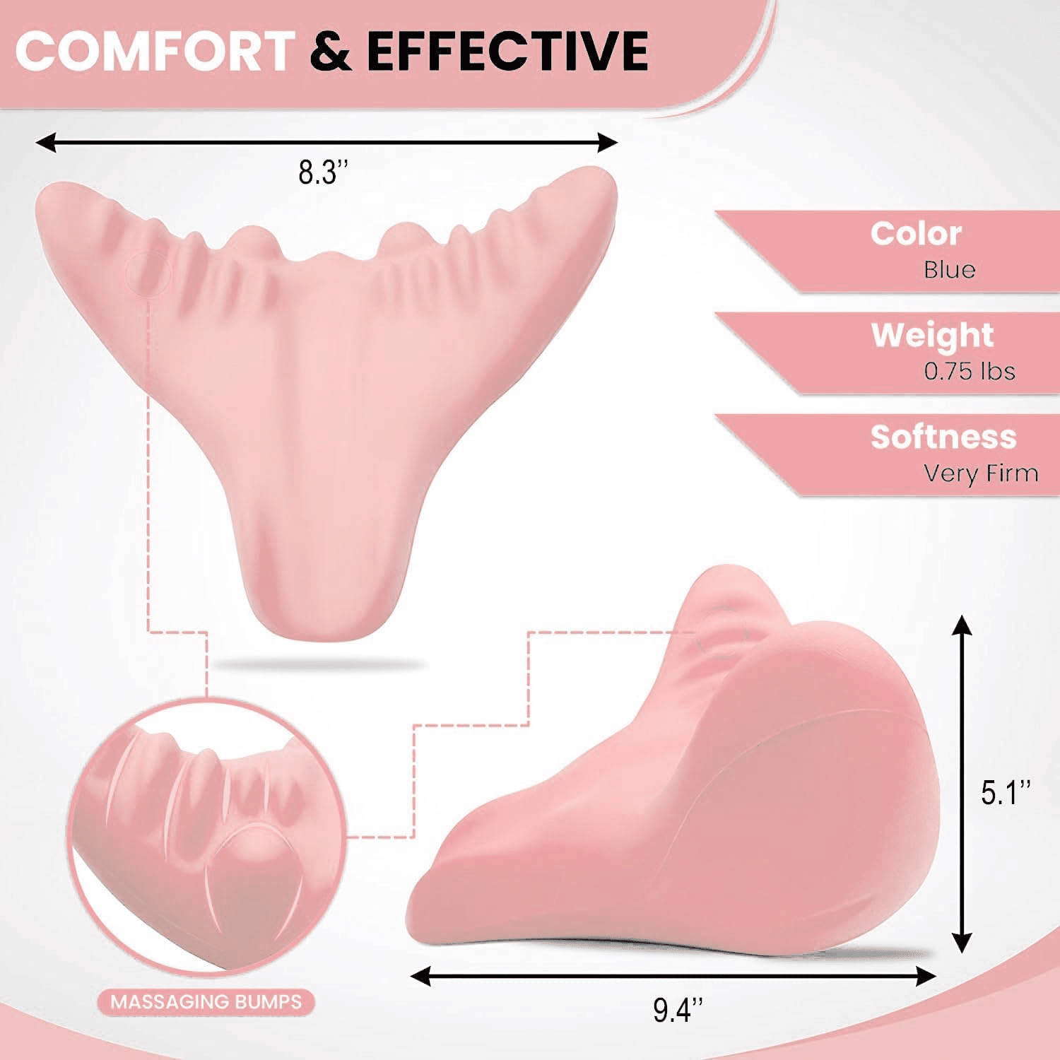 Neck and Shoulder Relaxer, Cervical Traction Device Acupressure Neck Shoulder Back Support Massage Pillow, Neck Stretcher Massager, Posture Corrector for Pain Relief, Cervical Spine Alignment