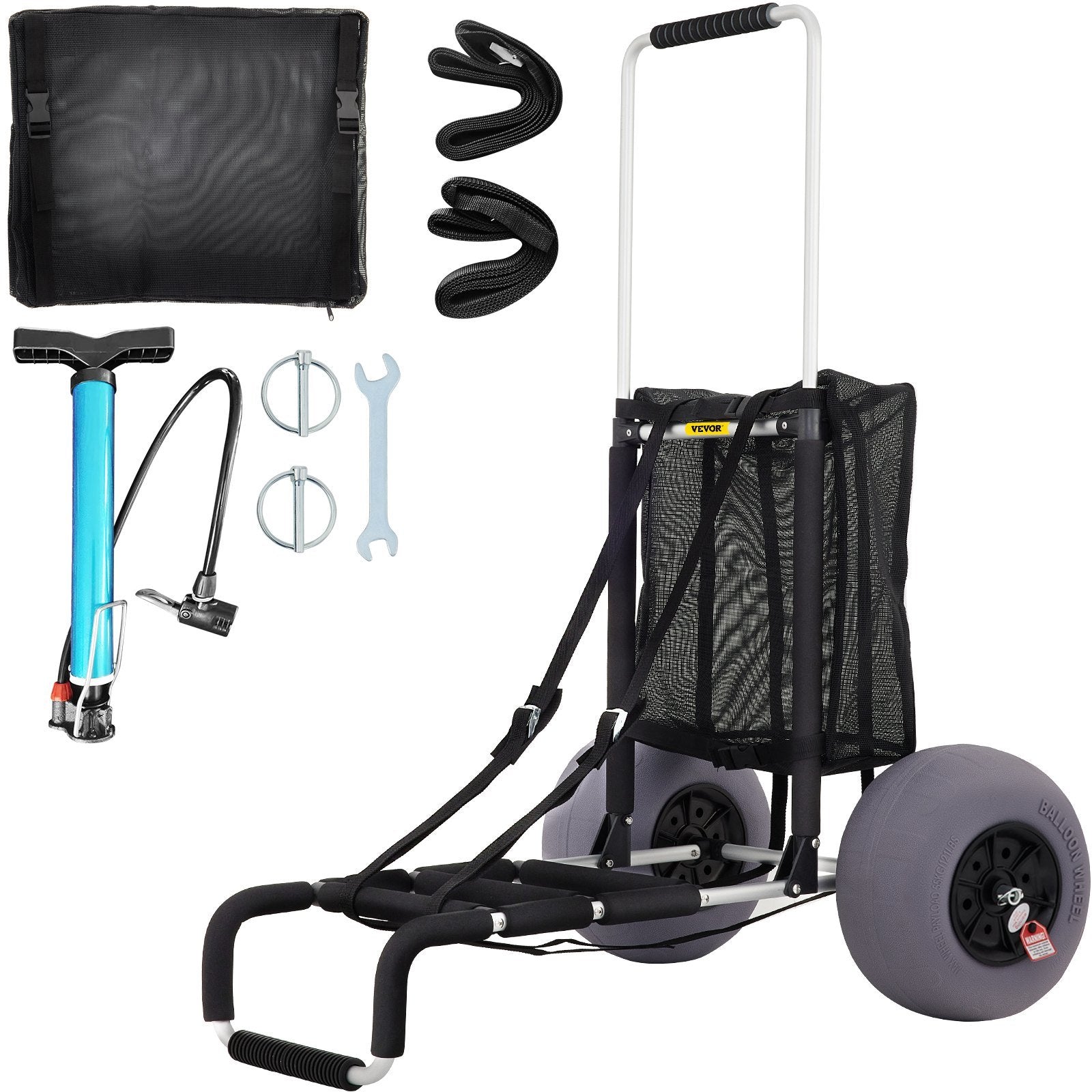 VEVOR Beach Carts for Sand Aviation Aluminum Cart for Picnic