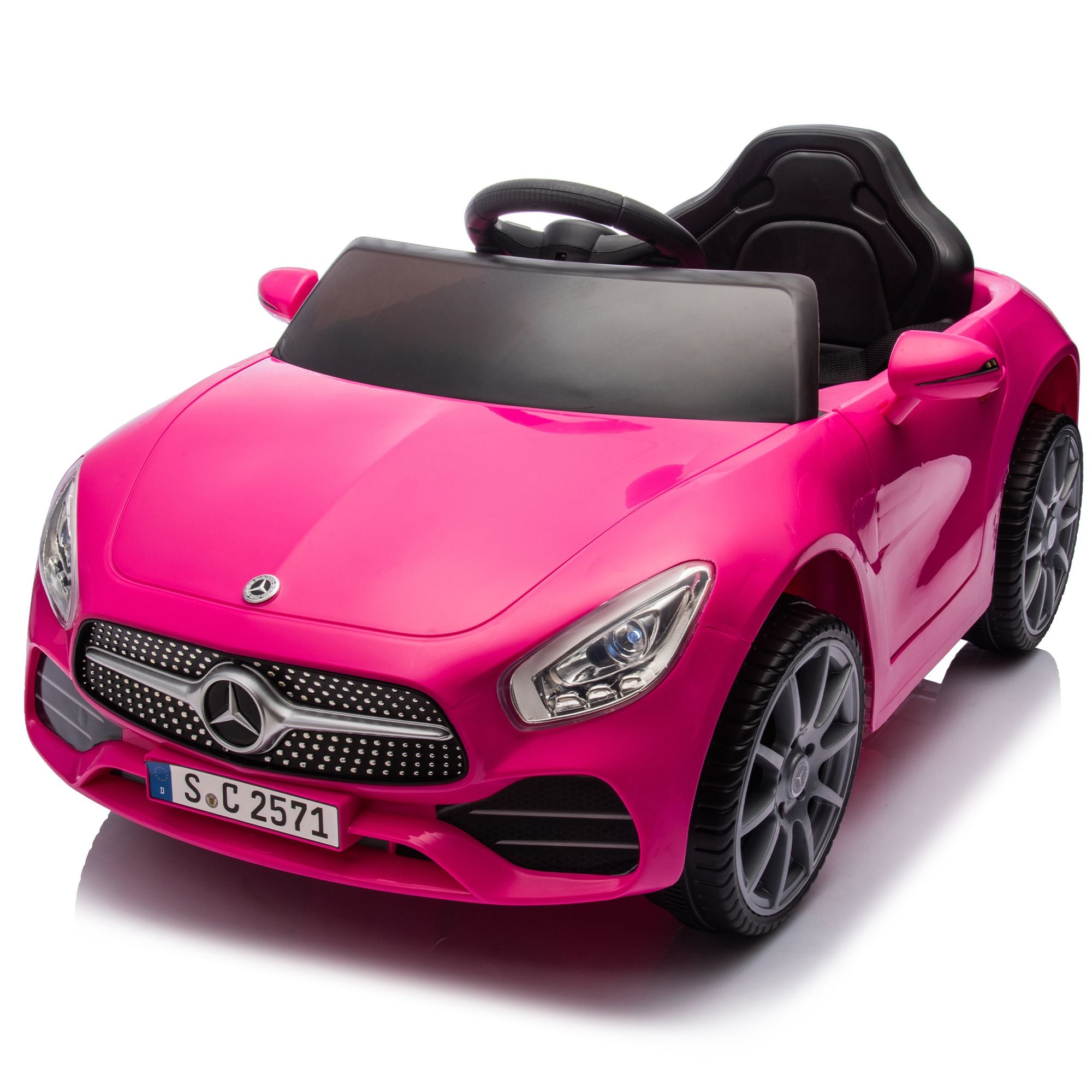 Licensed Mercedes-Benz CLS 350,12V Kids Ride On Toy Car w/Parents Control,2wd,Four-wheel suspension,Music,Bluetooth,LED Light,USB,Power display,Volume adjustment,Speeds 1.24-3.11MPH for Kids Aged 2-4.