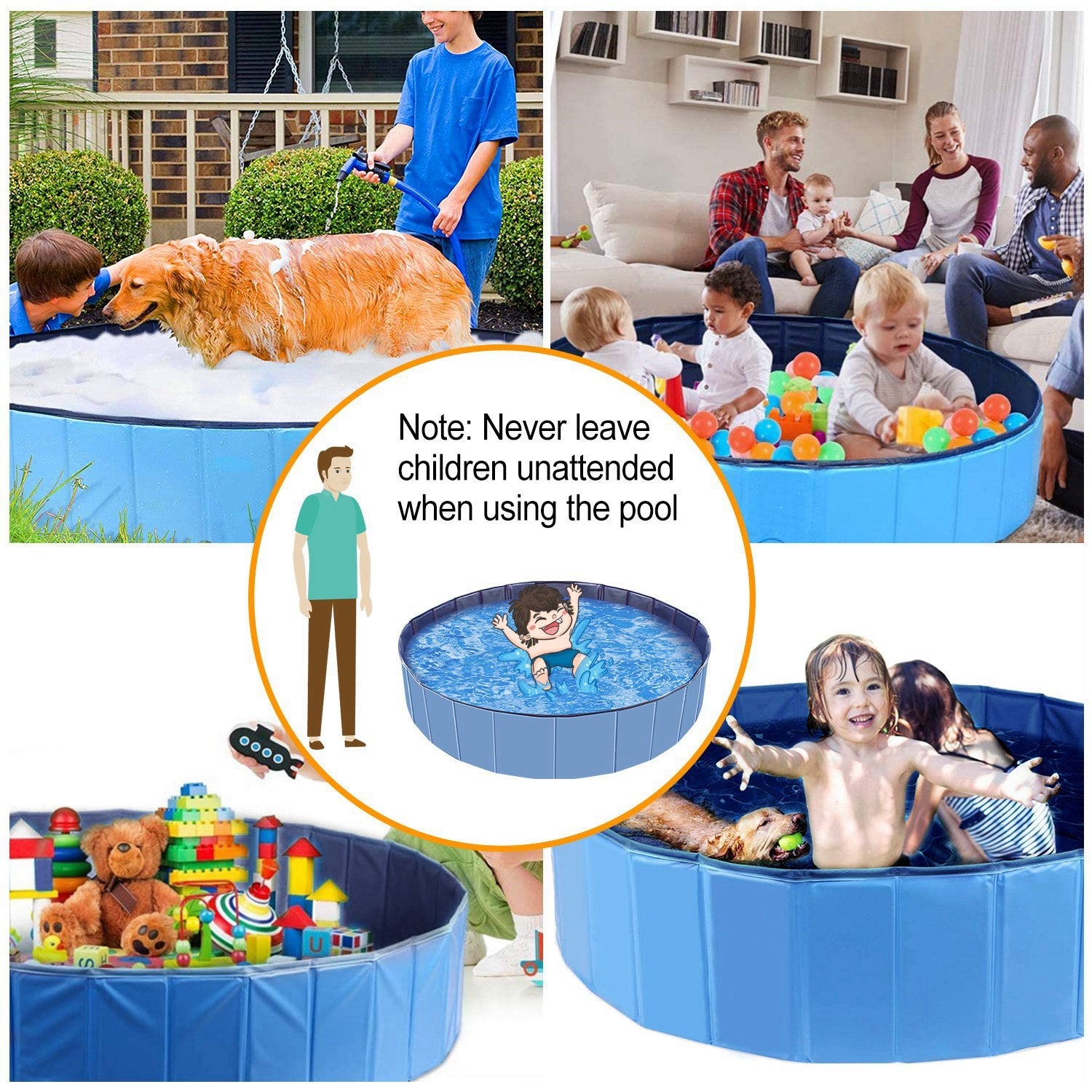 Foldable Pet Swimming Pool Tub