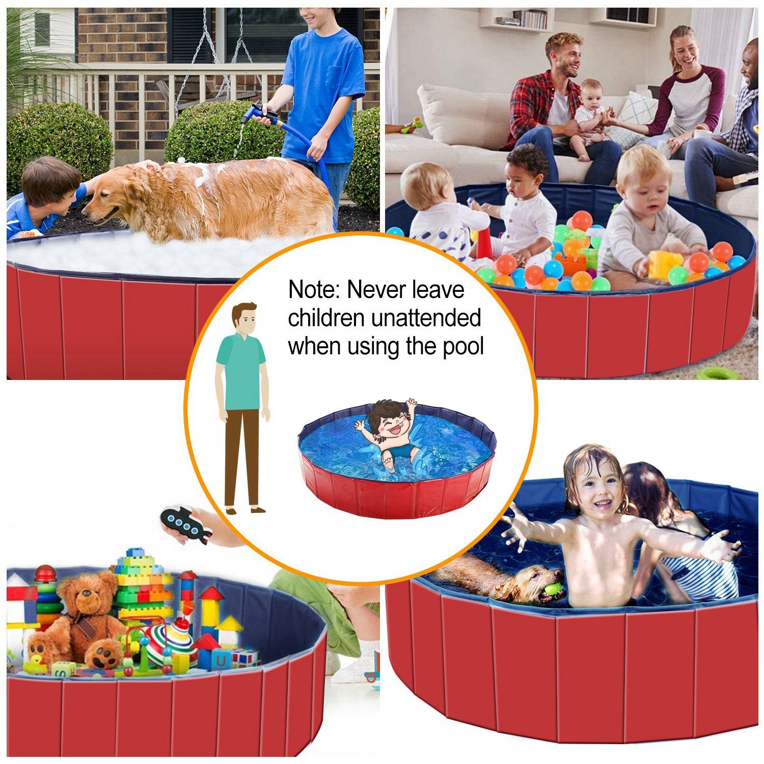 Foldable Pet Swimming Pool Tub