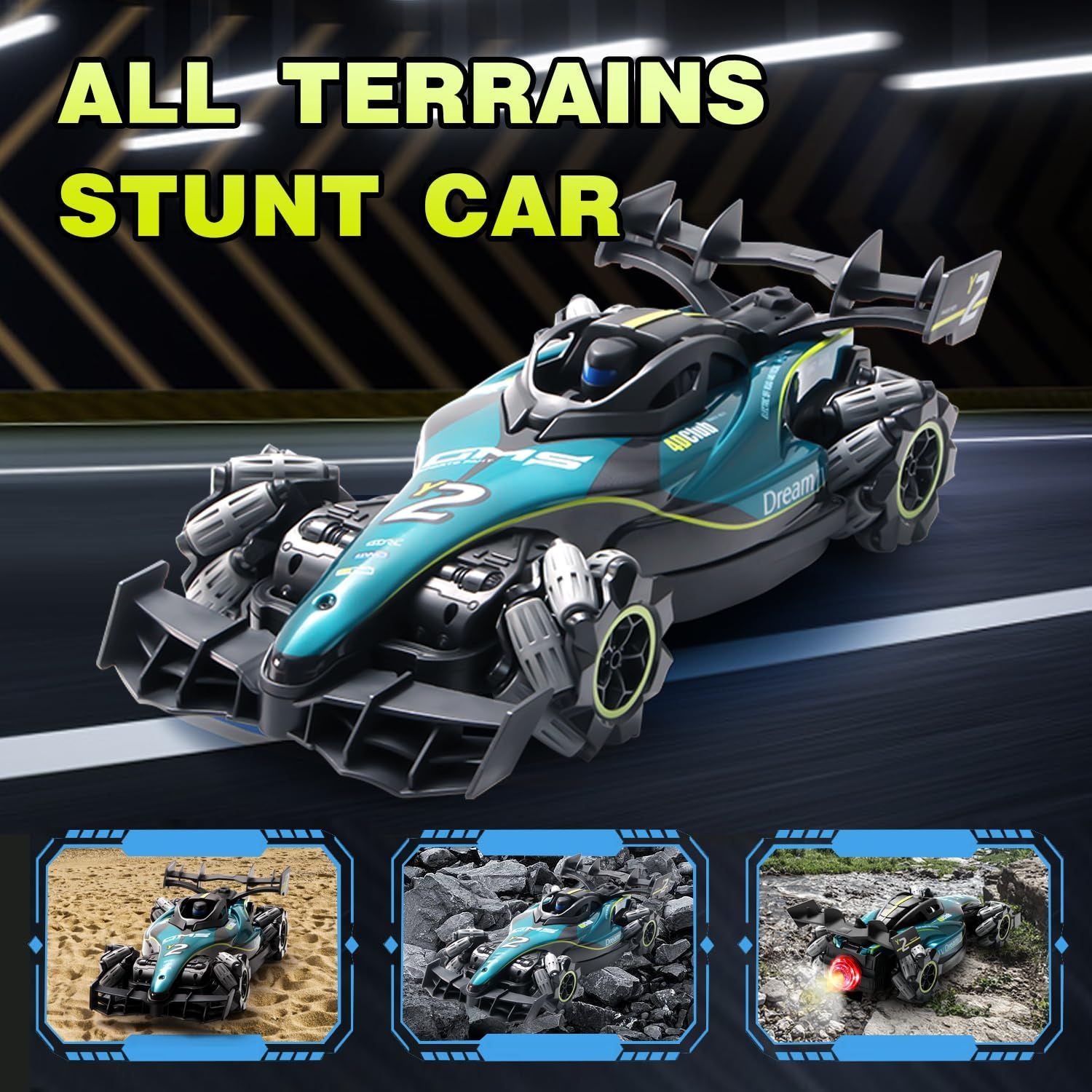 4DRC Y2 Hand Controlled Gesture RC Car 2.4Ghz 4WD 360° Racing Car 2 Battery For Boys & Girls,Kids Toy,Children Christmas Gifts.