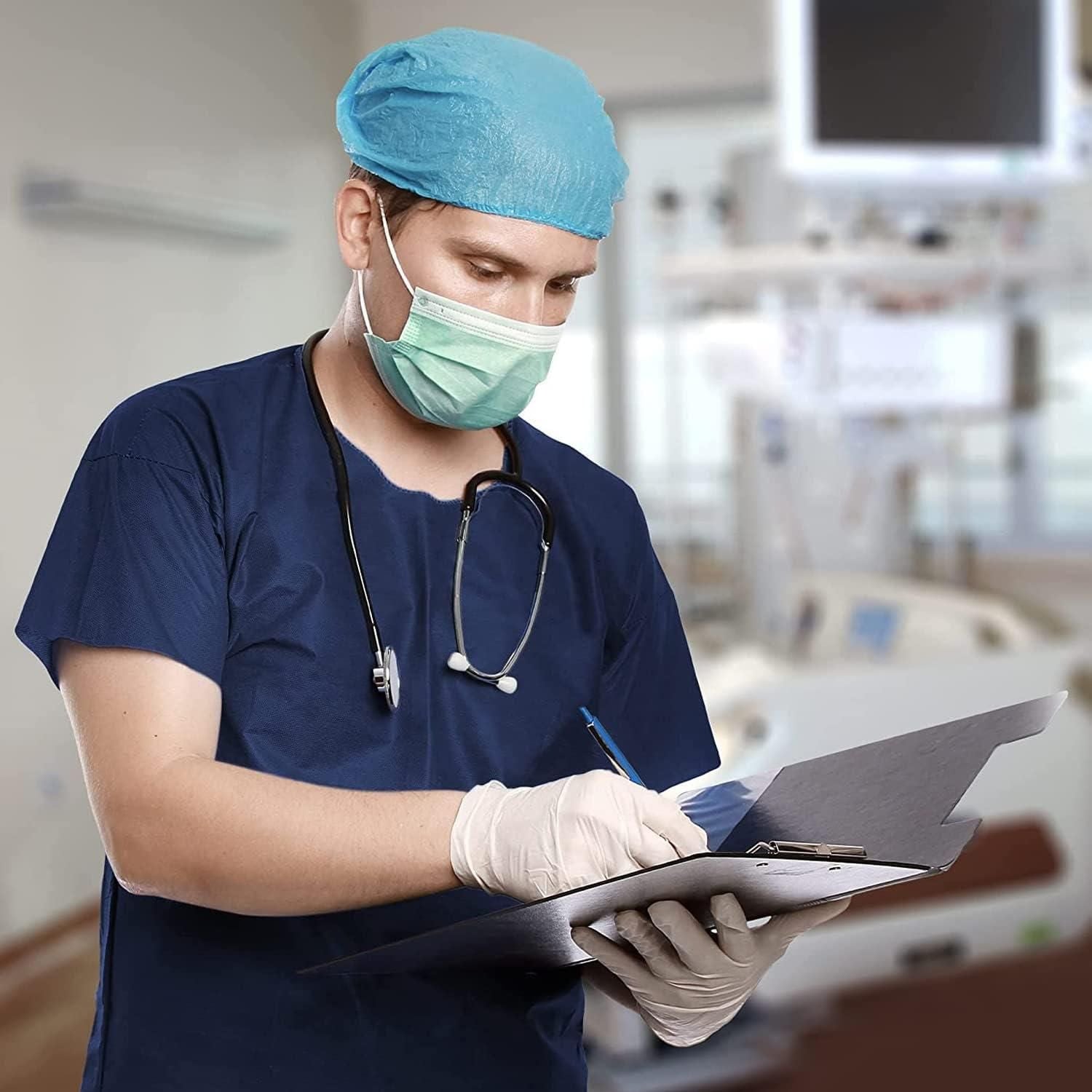 Medical Supply Disposable Isolation Gown X Large Size 10 Pack of Navy Blue 50 GSM Polypropylene Disposable Gowns Medical with Neck and Waist Ties Isolation Gowns Disposable