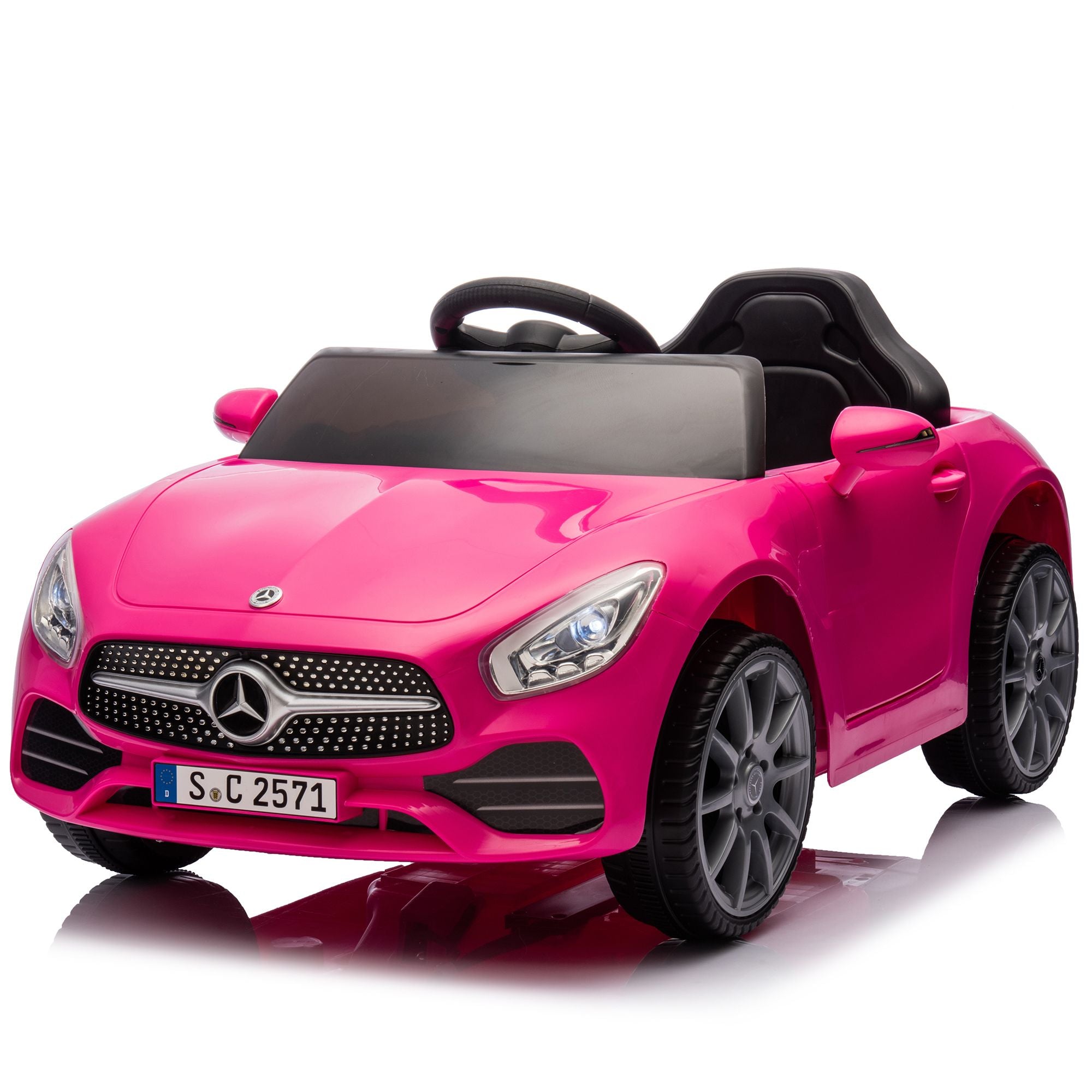 Licensed Mercedes-Benz CLS 350,12V Kids Ride On Toy Car w/Parents Control,2wd,Four-wheel suspension,Music,Bluetooth,LED Light,USB,Power display,Volume adjustment,Speeds 1.24-3.11MPH for Kids Aged 2-4.
