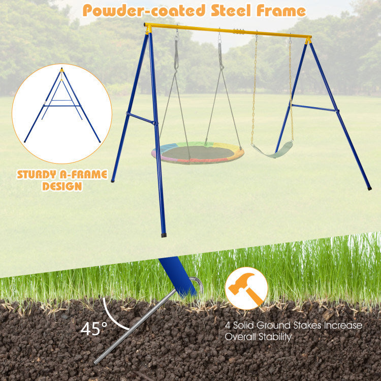 Shaped Swing Stand with Anti-Slip Footpads