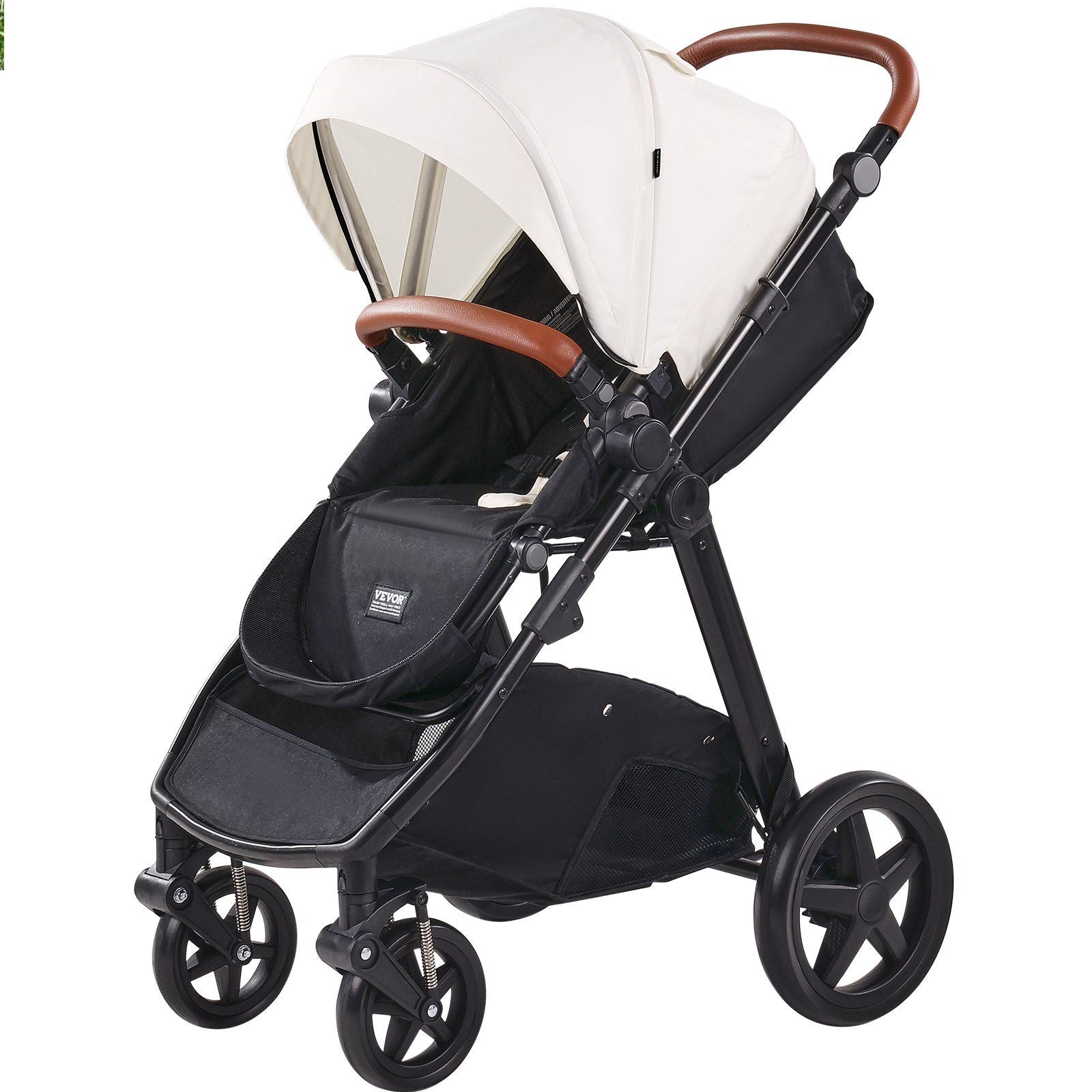 VEVOR Stroller Travel System With Bassinet Playard Baby Combo Set 2-in-1 White