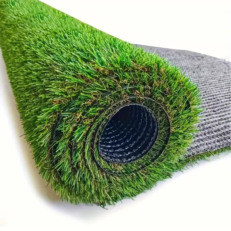 Realistic artificial grass 3.28 feet X 9.84 feet green artificial turf carpet 1.2 inches pile height fake grass mat indoor and outdoor lawn landscape, used for gardens, balconies, with drainage holes