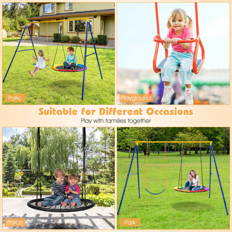 Shaped Swing Stand with Anti-Slip Footpads