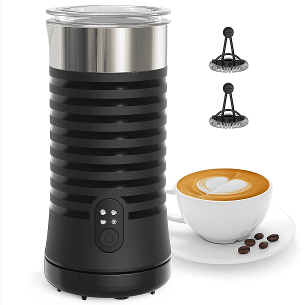 4 in 1 electric coffee milk foam machine 450W milk heating milk foam machine cold foaming chocolate mixer milk heating 70°C / 158°F cold / hot latte cappuccino 360°