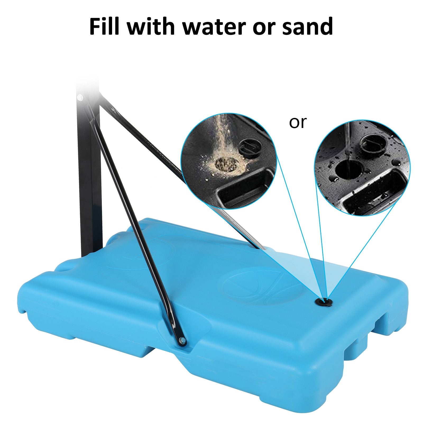 PVC Transparent Board Basket Frame Adjustable 115-135cm Perfect Basketball Hoop for poolside game XH