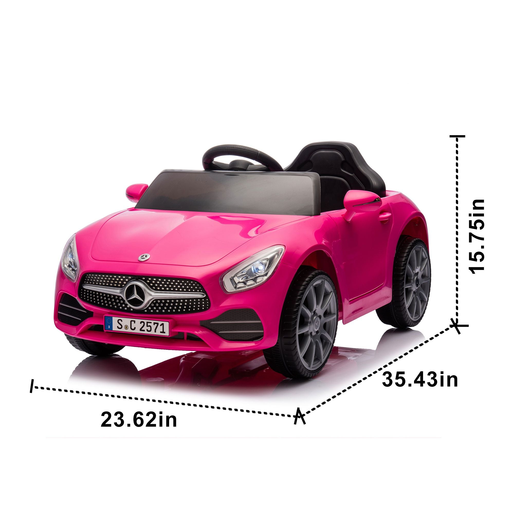 Licensed Mercedes-Benz CLS 350,12V Kids Ride On Toy Car w/Parents Control,2wd,Four-wheel suspension,Music,Bluetooth,LED Light,USB,Power display,Volume adjustment,Speeds 1.24-3.11MPH for Kids Aged 2-4.