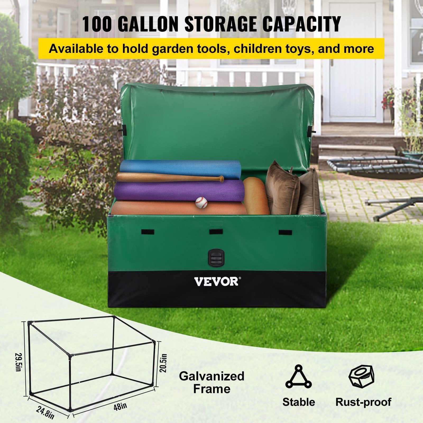 VEVOR Outdoor Storage Box Patio Gallon Waterproof