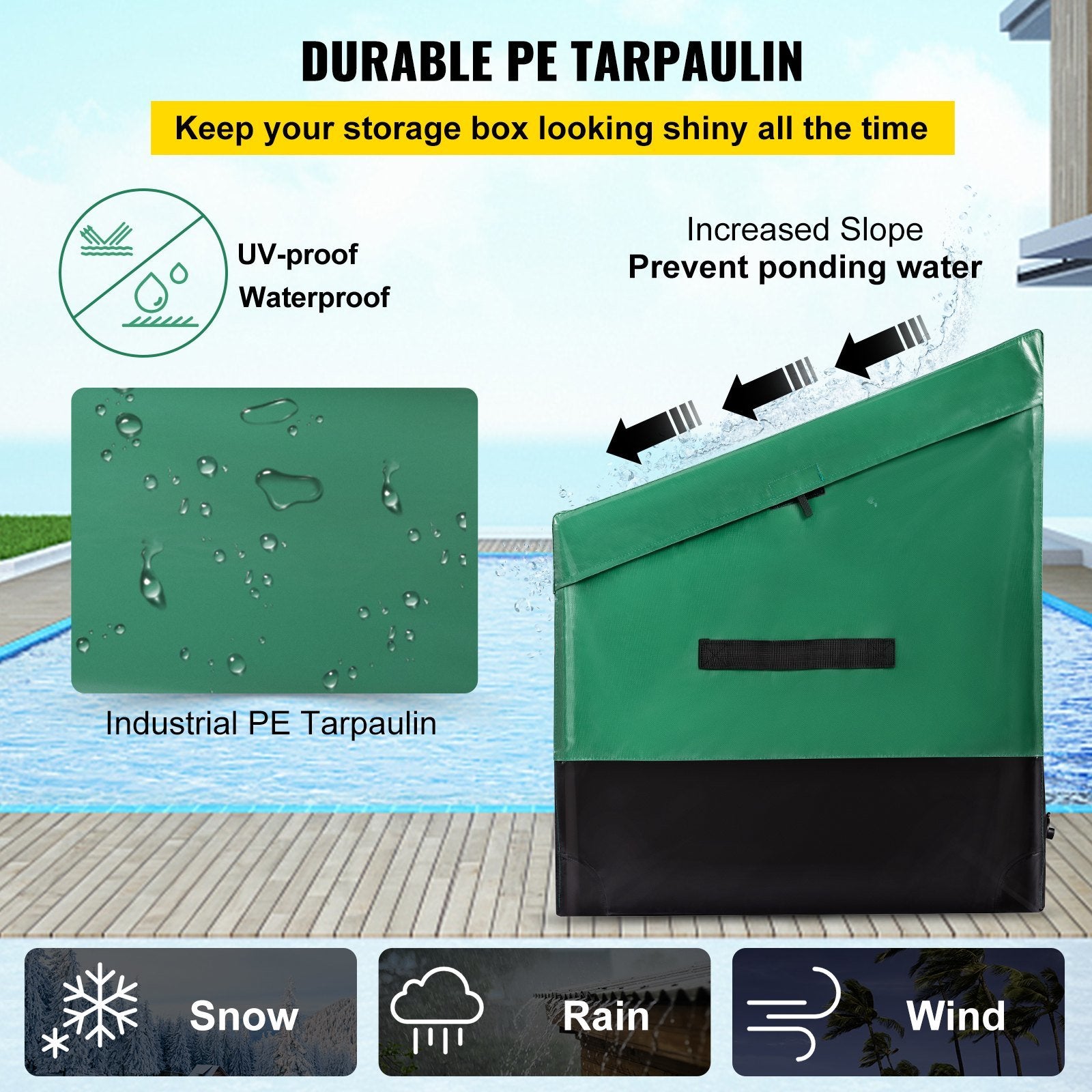 VEVOR Outdoor Storage Box Patio Gallon Waterproof