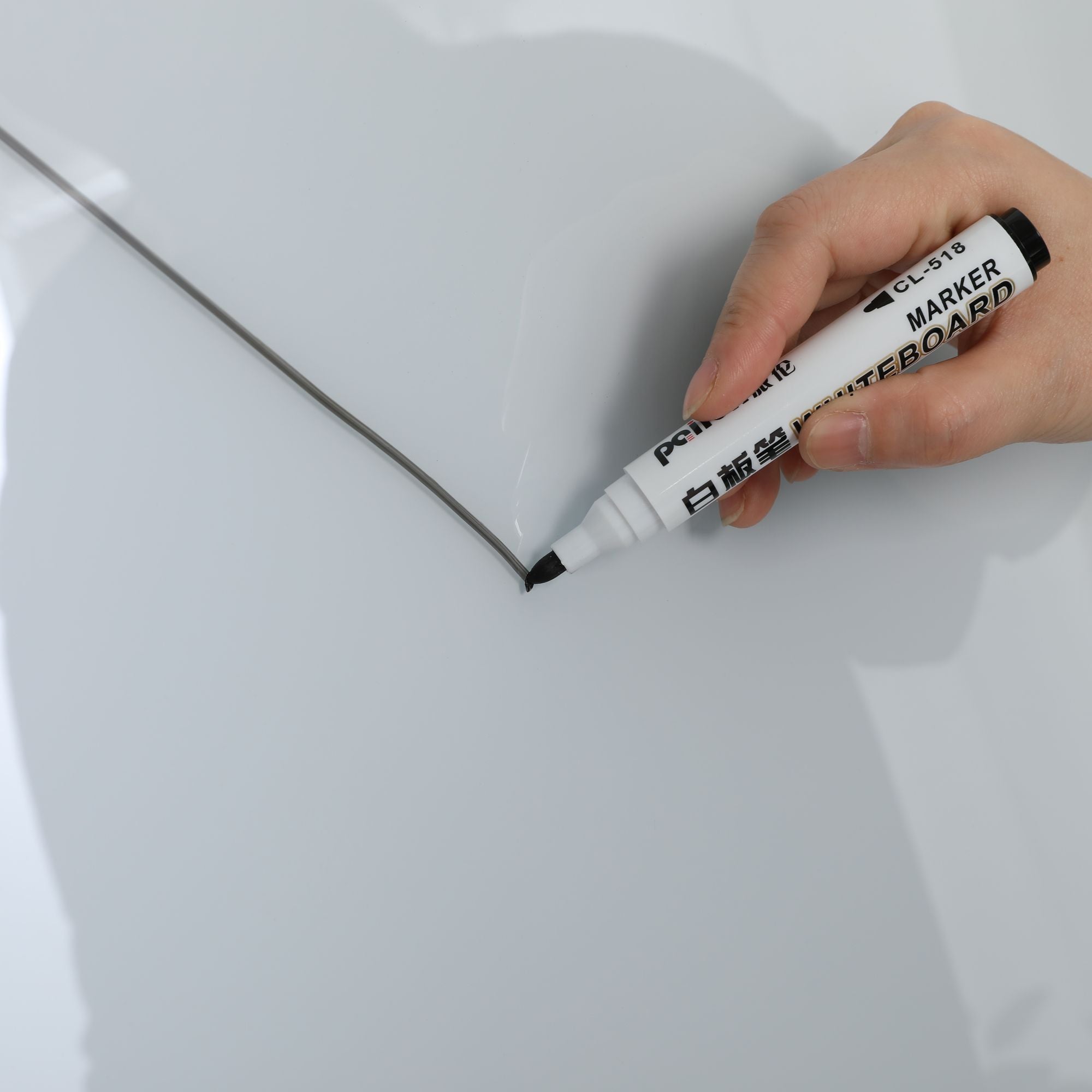 Removable Adjustable Height Tempered Glass Whiteboard, Magnetic Dry Erase Whiteboard, 36' x 24', Home School Supplies or Home Office Decor Includes 2 Magnets 2 Markers 1 Eraser